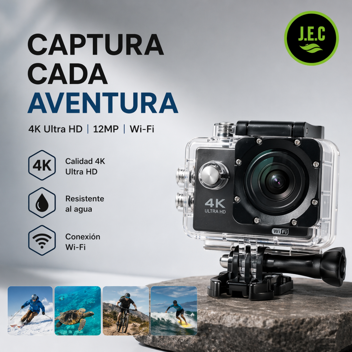 Cámara Deportiva 4k Wi-fi Sumergible 30mts Ultra Hd-6