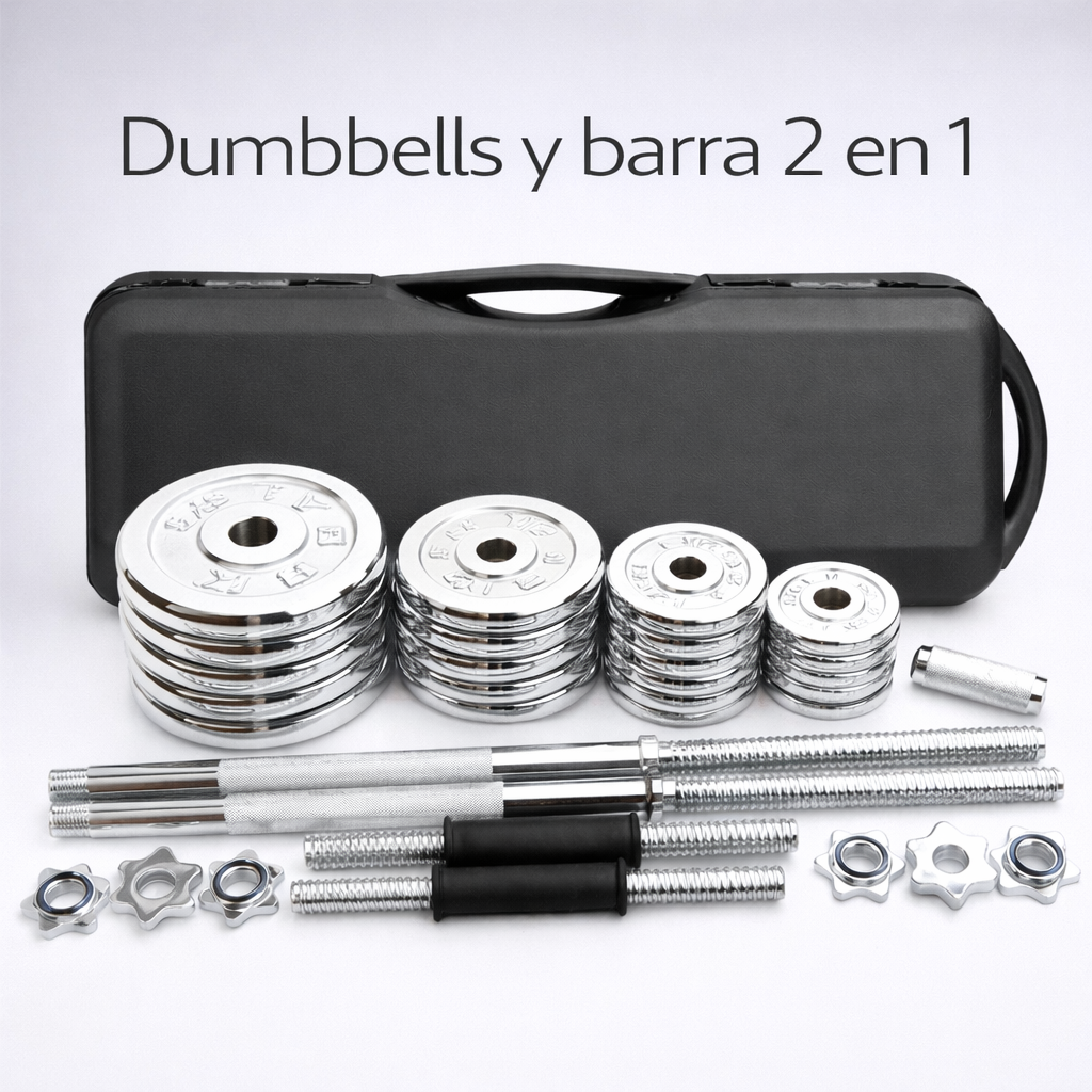 Set Mancuernas Ajustables con Maleta y Ruedas Fitness 50 kg-3