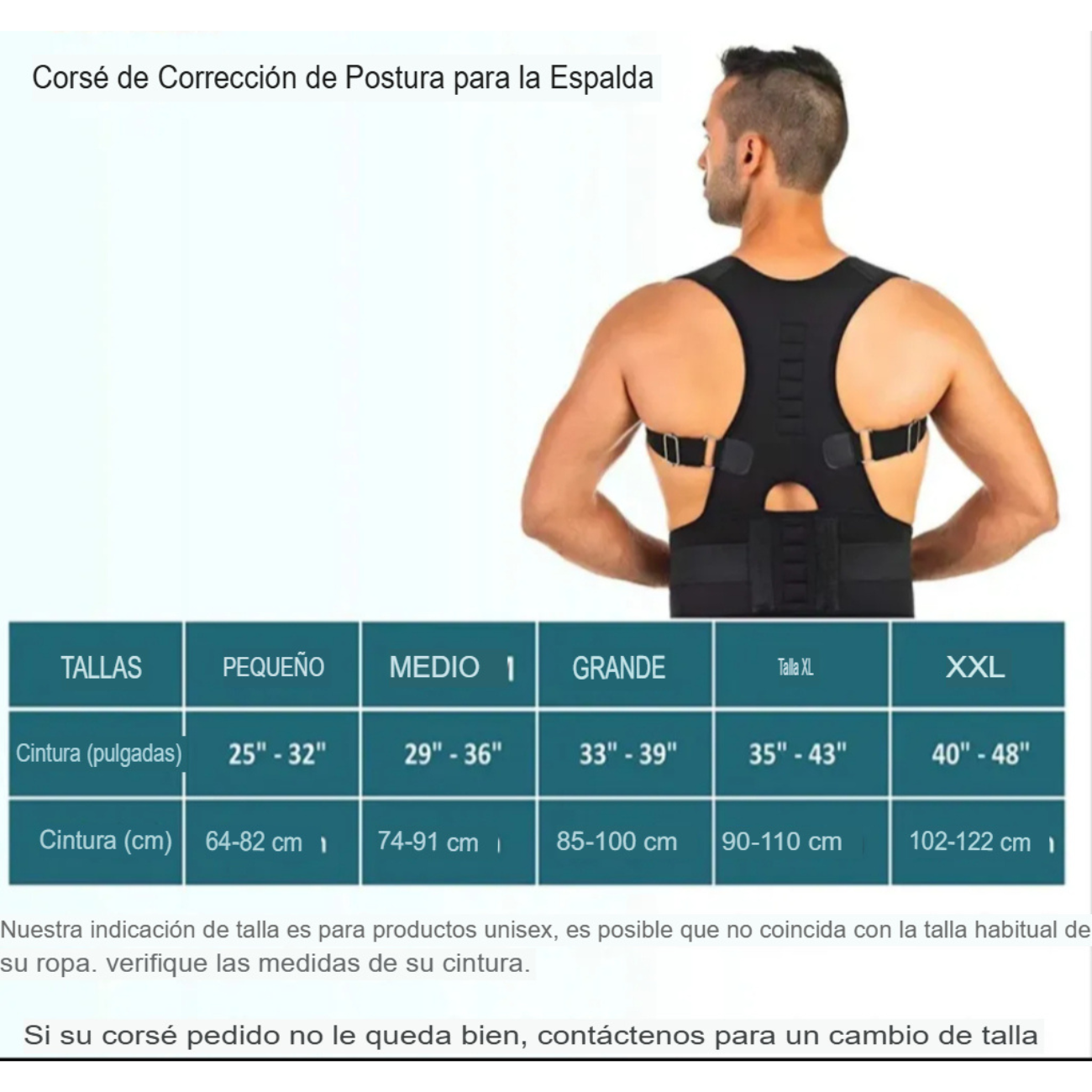 Corrector de postura lumbar unisex para gimnasio y peso-4