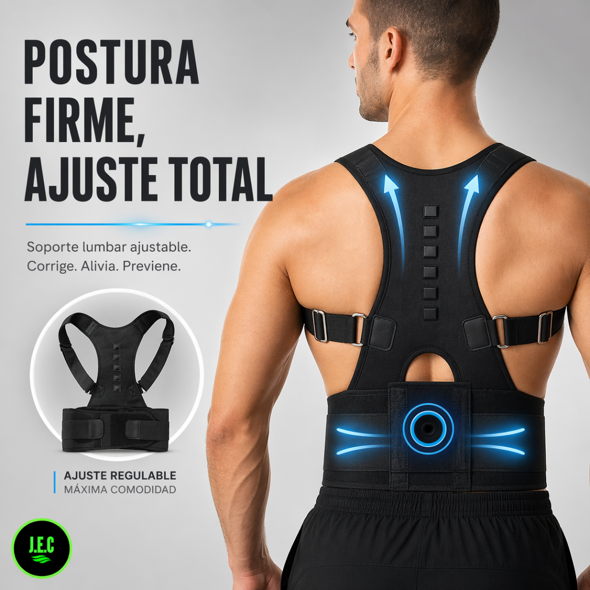 Corrector de postura lumbar unisex para gimnasio y peso-2