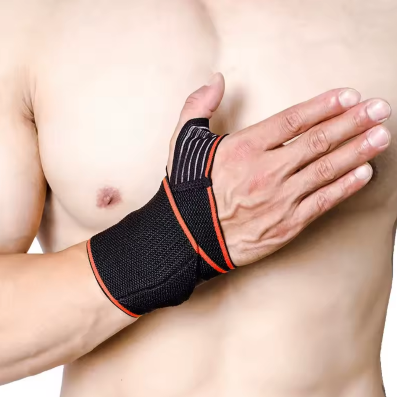 Muñequera Elástica Ajustable Con Soporte De Pulgar Fitness-4