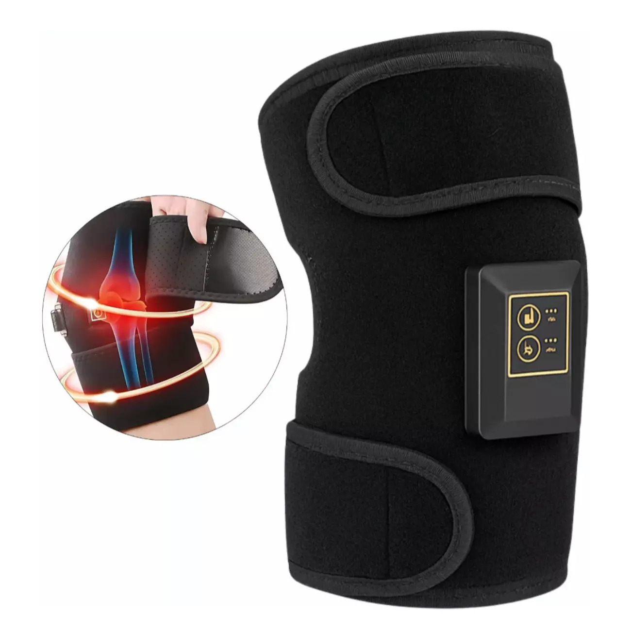Rodillera Térmica Masajeadora Inalámbrica Alivio De Dolor Articular-0