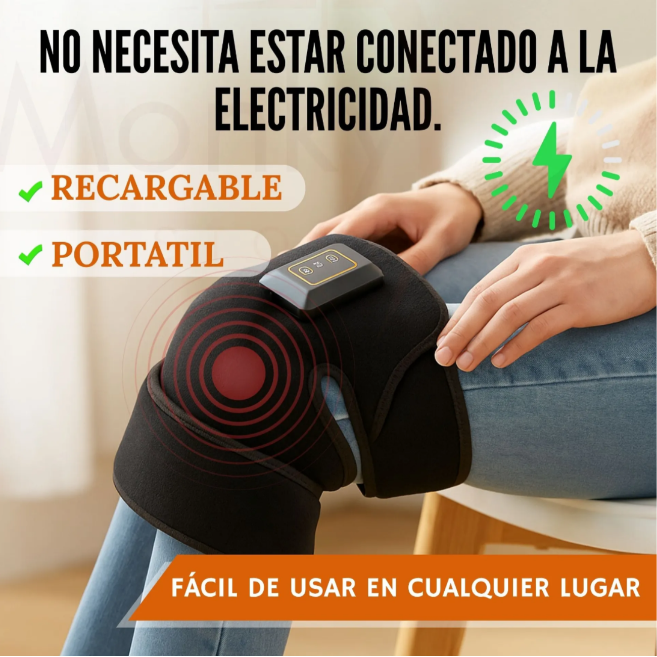 Rodillera Térmica Masajeadora Inalámbrica Alivio De Dolor Articular-1