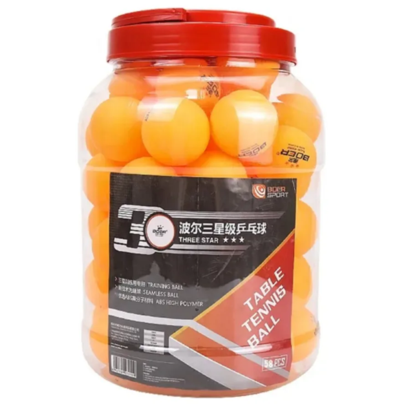 Set Pelotas de Ping Pong 3 Estrellas Tarro de 58 unidades -2