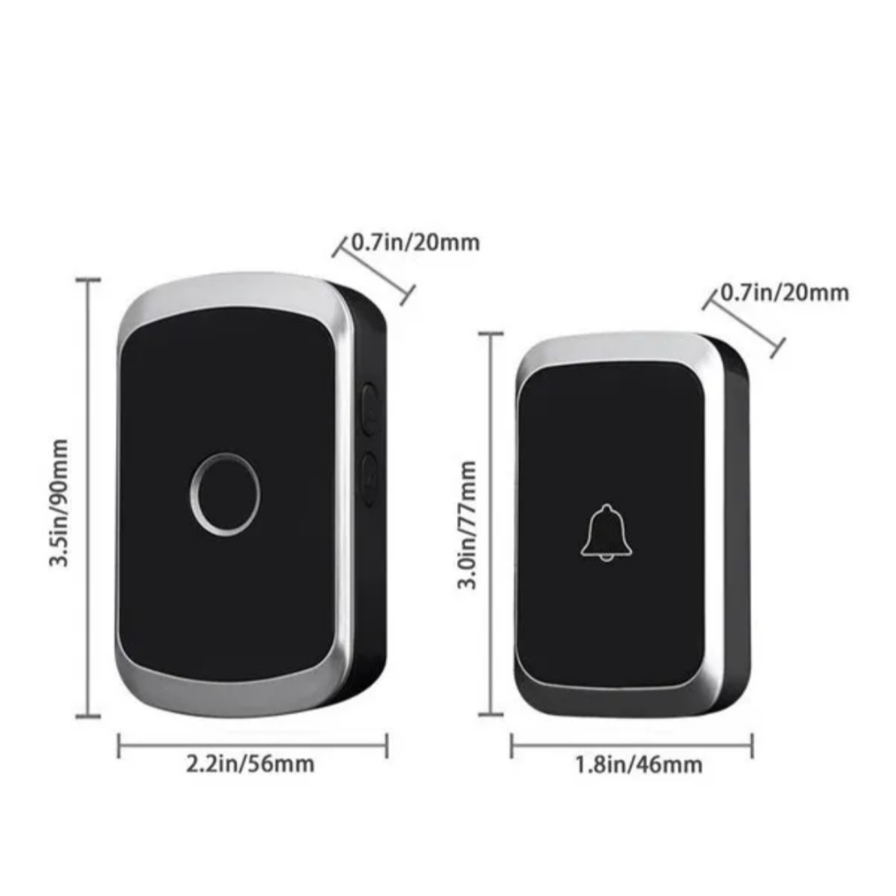 Timbre inalámbrico 100m alcance impermeable y potente-3