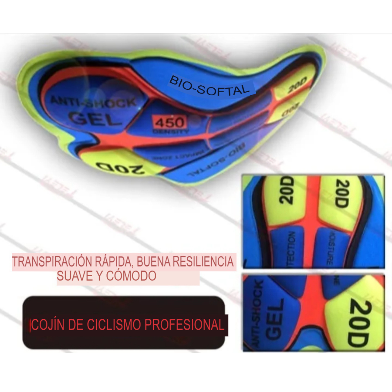 Conjunto ciclismo jersey + culotte con badana de gel-4