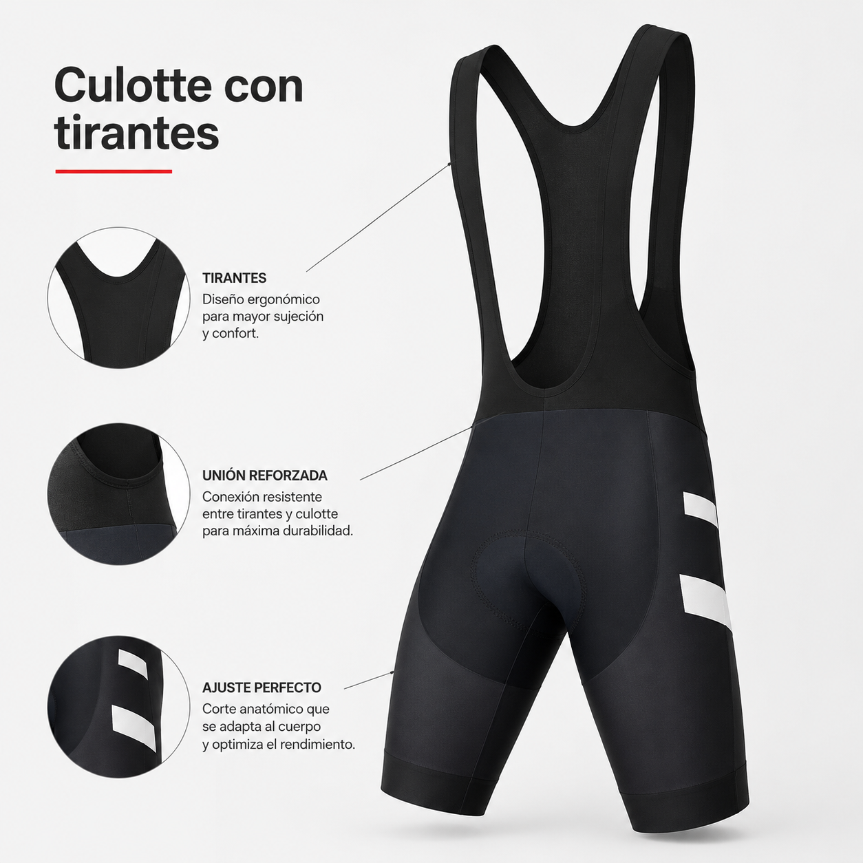 Conjunto ciclismo jersey + culotte con badana de gel-6