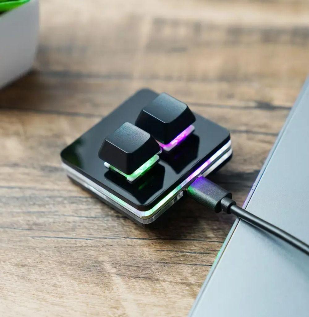 Mini Teclado 2 Botones, Programable, Copiar-pegar, Usb Rgb-5