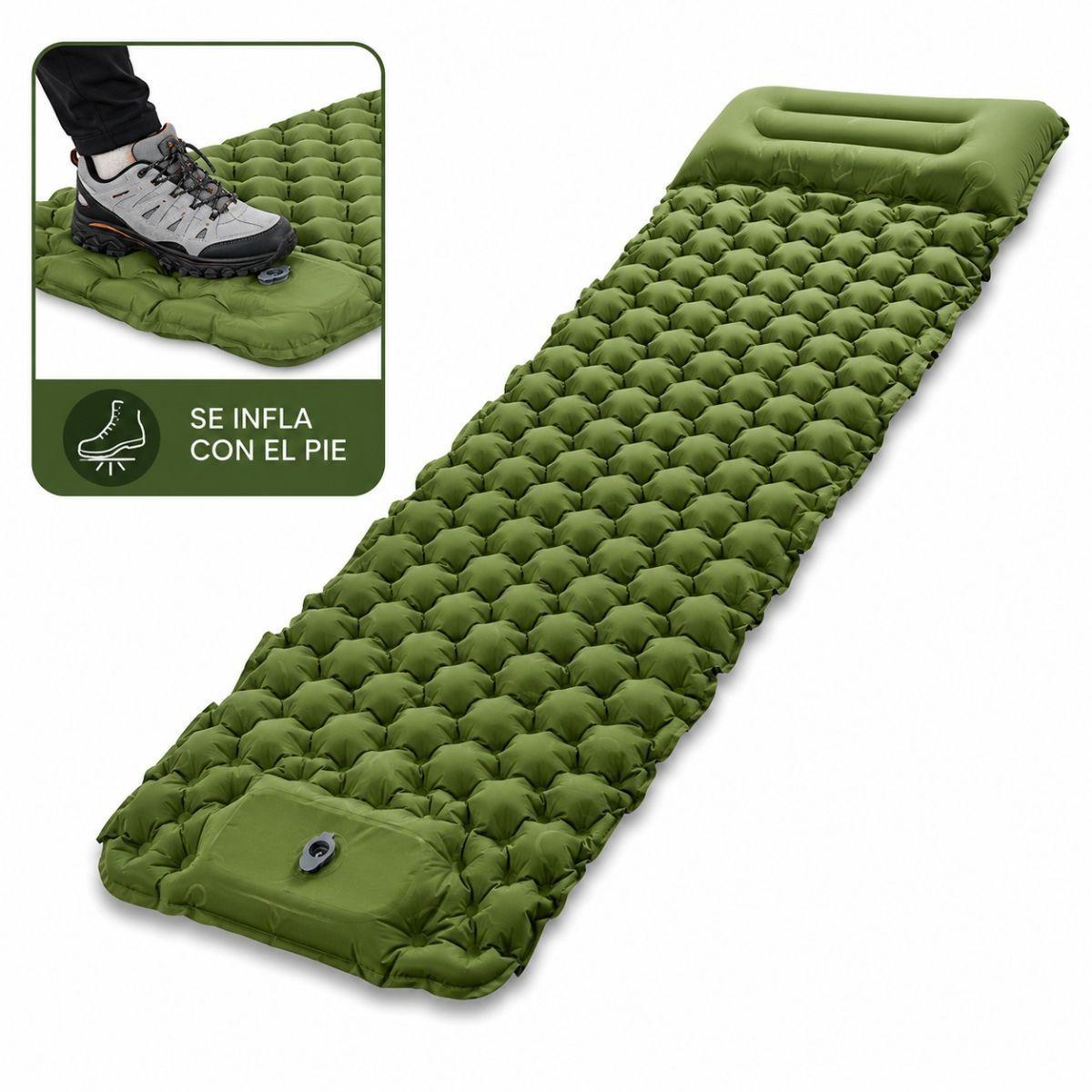 Colchoneta Camping Ultraligera TPU Impermeable Con Inflador-5