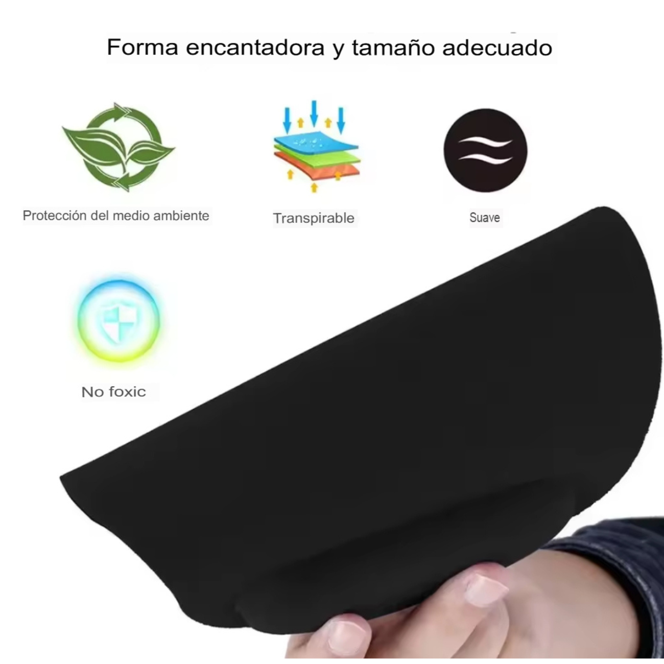 Almohadilla De Gel Ergonómica Para Mouse Antideslizante-4