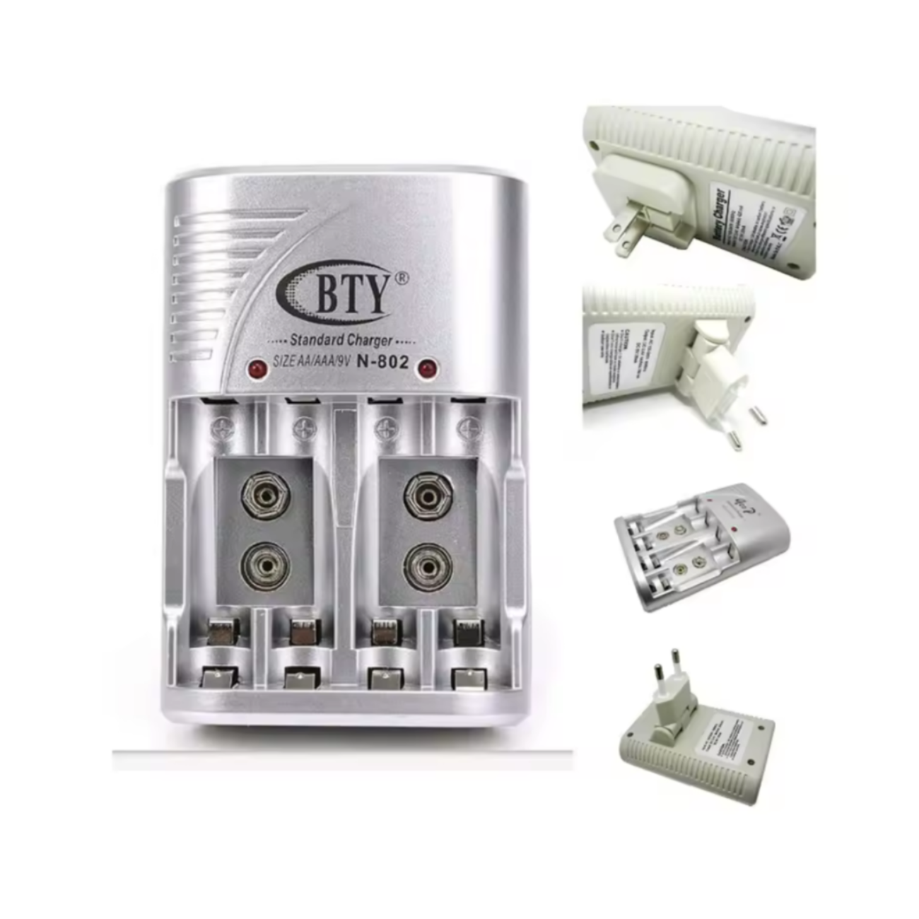 Cargador Universal para Pilas AA AAA y 9V Rápido-1