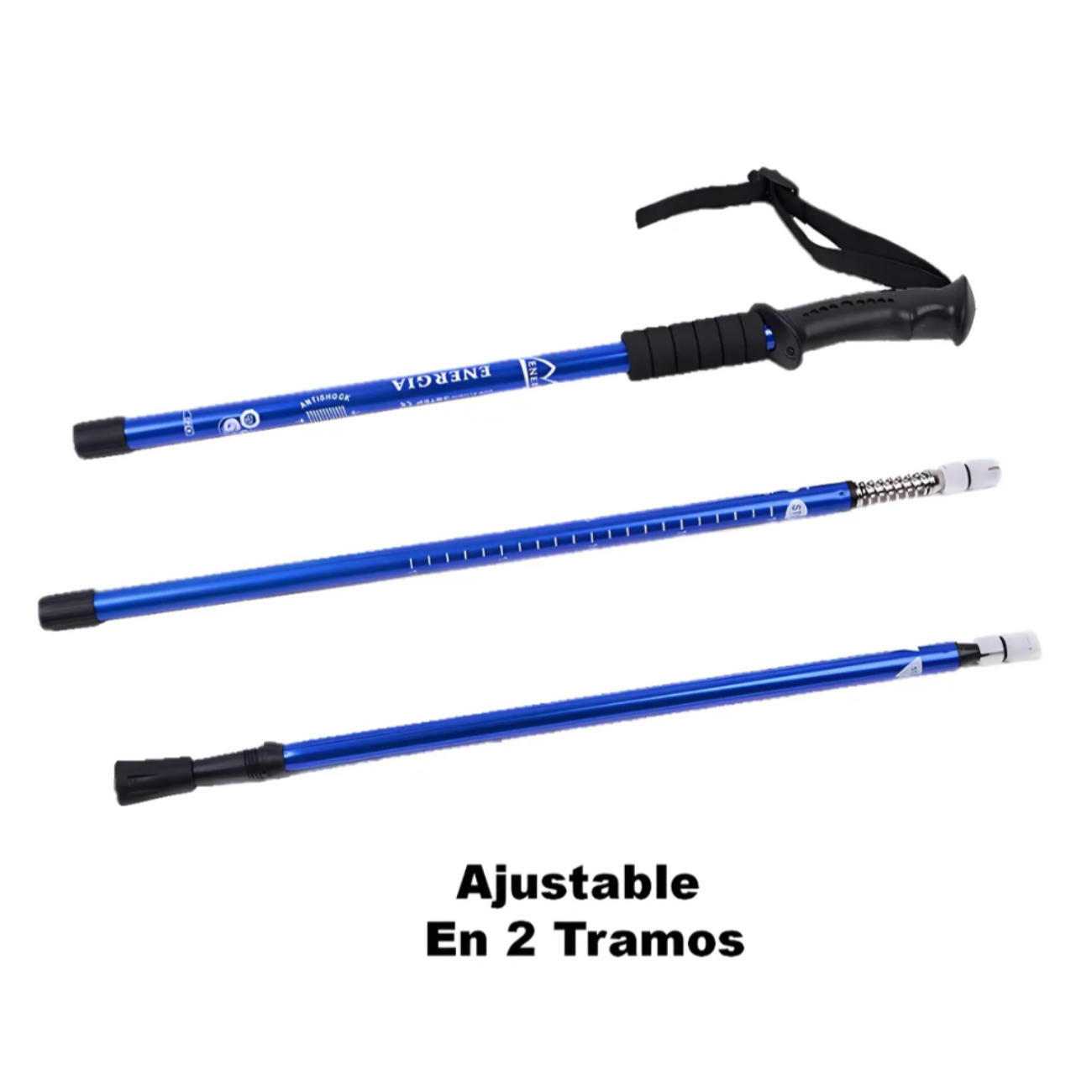 Bastón Senderismo 2 Tramos Adaptativo Anti-shock Aluminio-4