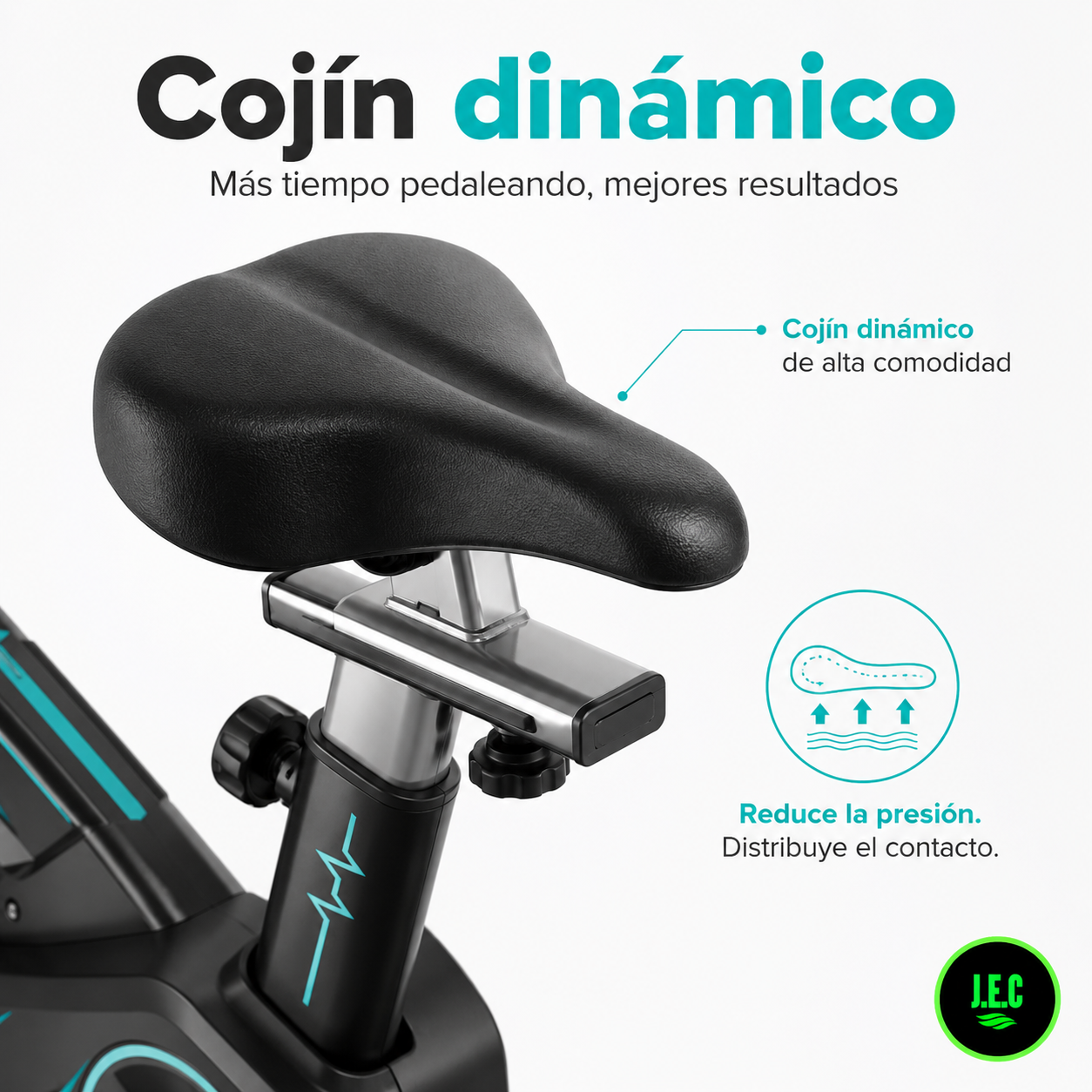 Bicicleta Estática Spinning con Pulsómetro y Soporte-1