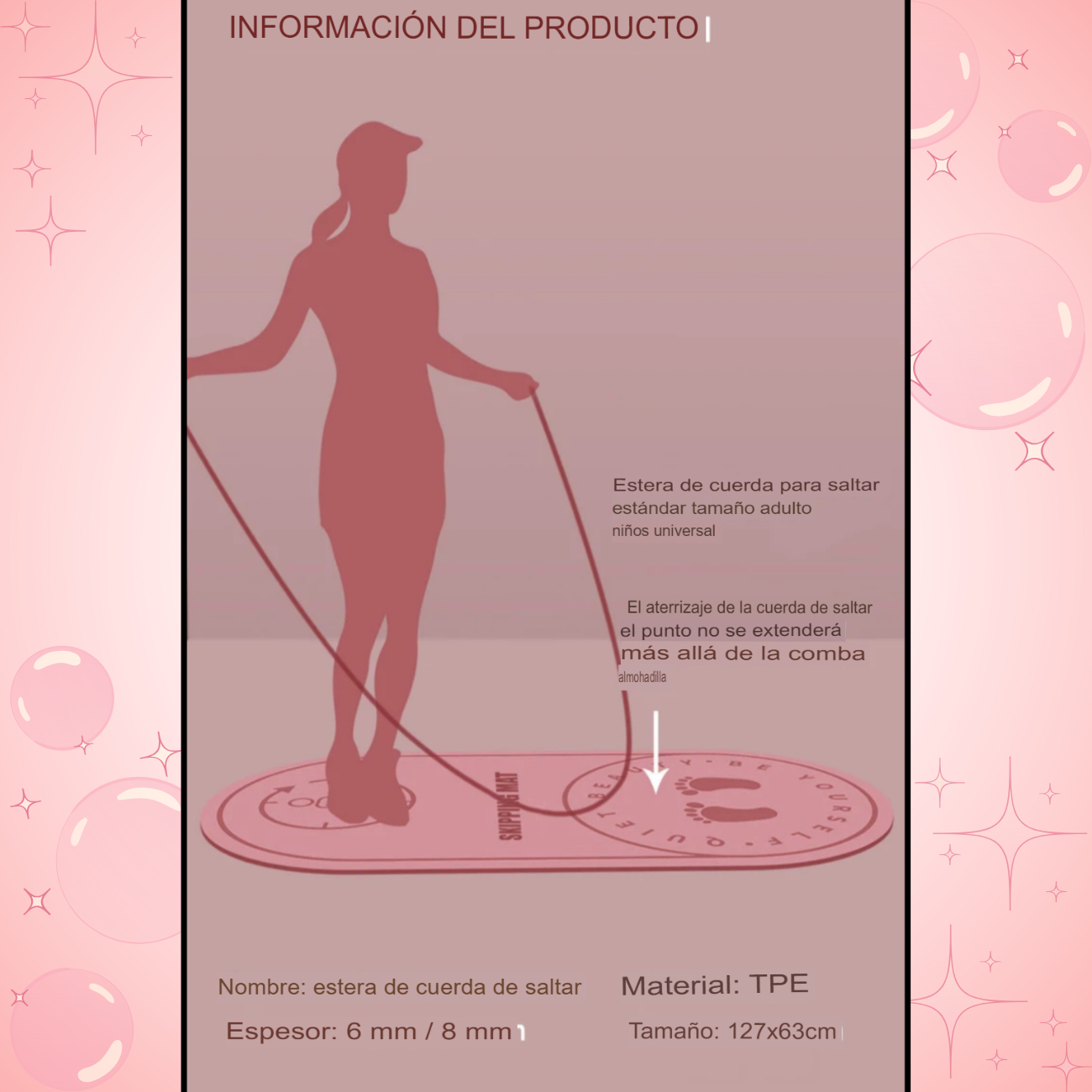 Esterilla Antigolpes Para Saltar Cuerda - 8 Mm - Fitness-2