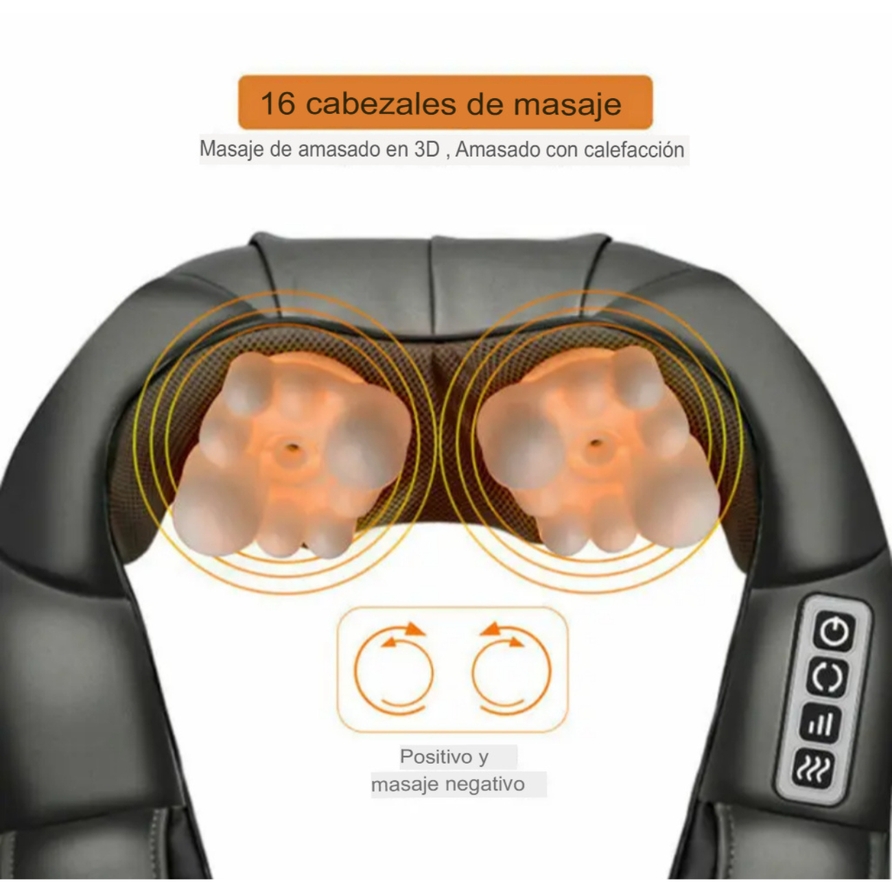 Masajeador Cuello Y Hombros Eléctrico Con Calor Portátil-2