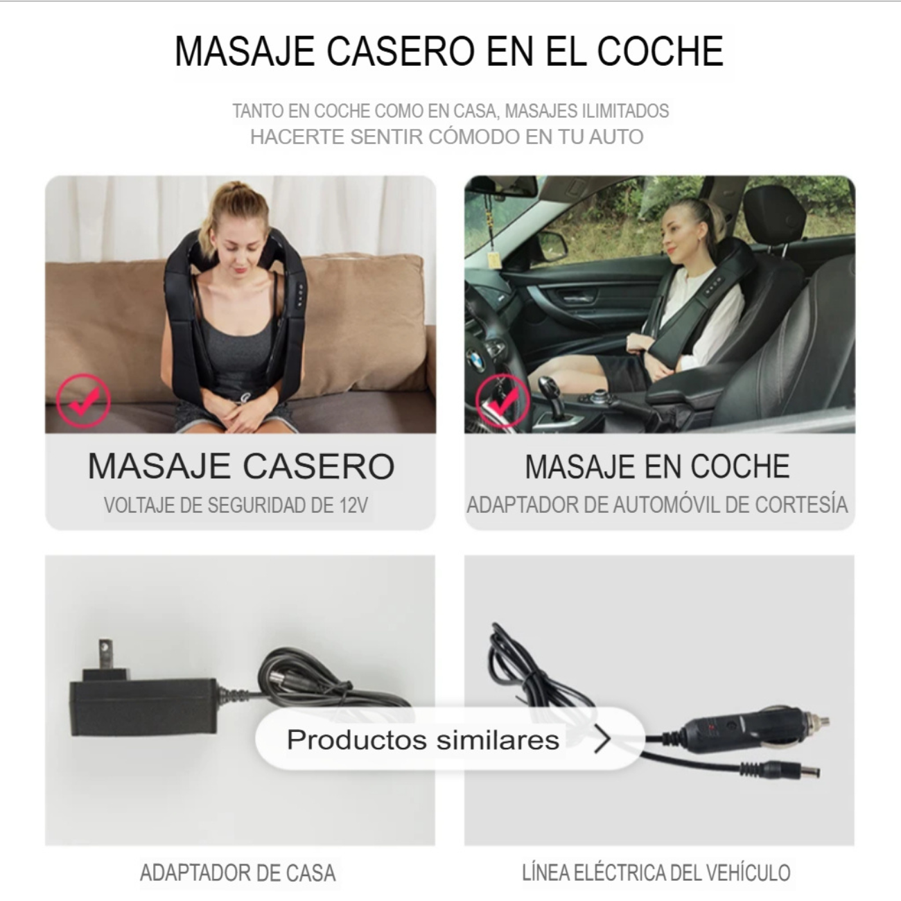 Masajeador Cuello Y Hombros Eléctrico Con Calor Portátil-5