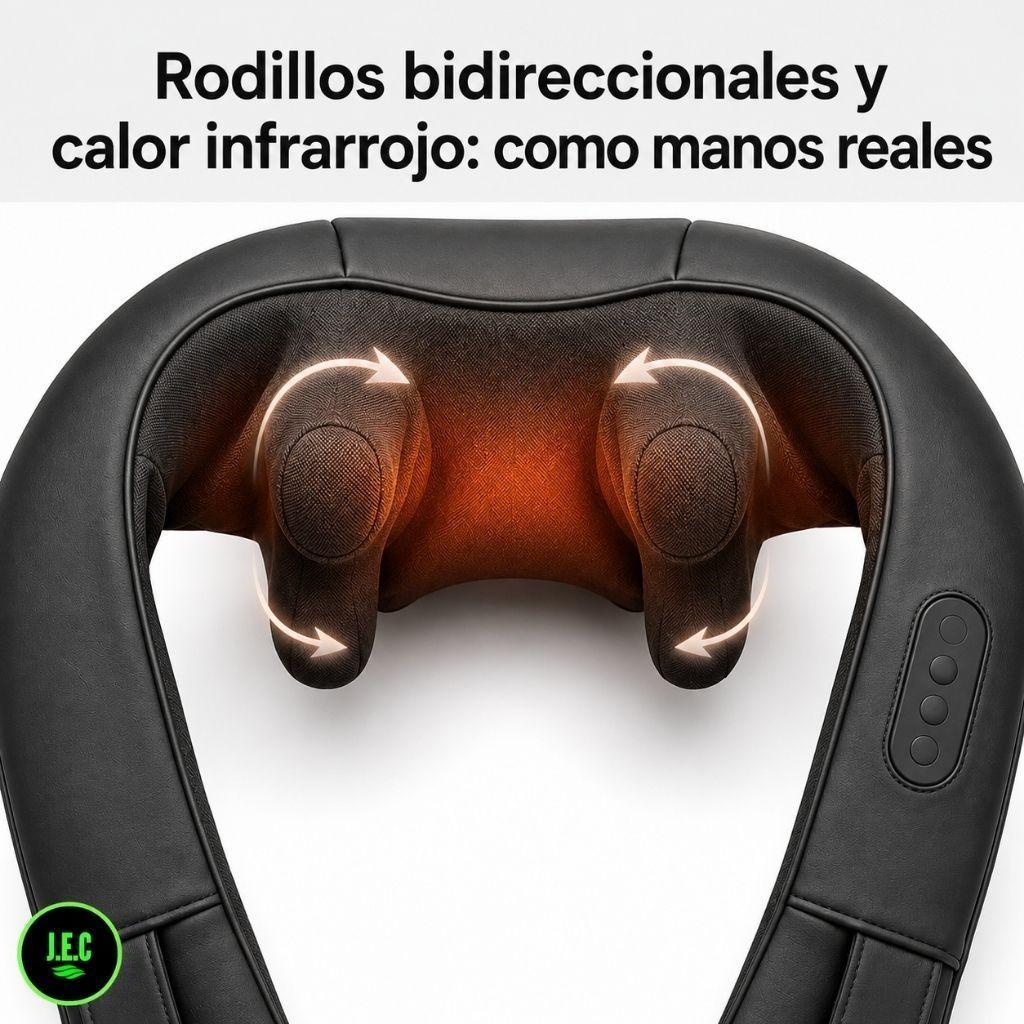 Masajeador de Cuello y Hombros Shiatsu Eléctrico con Calor 3 Niveles-2