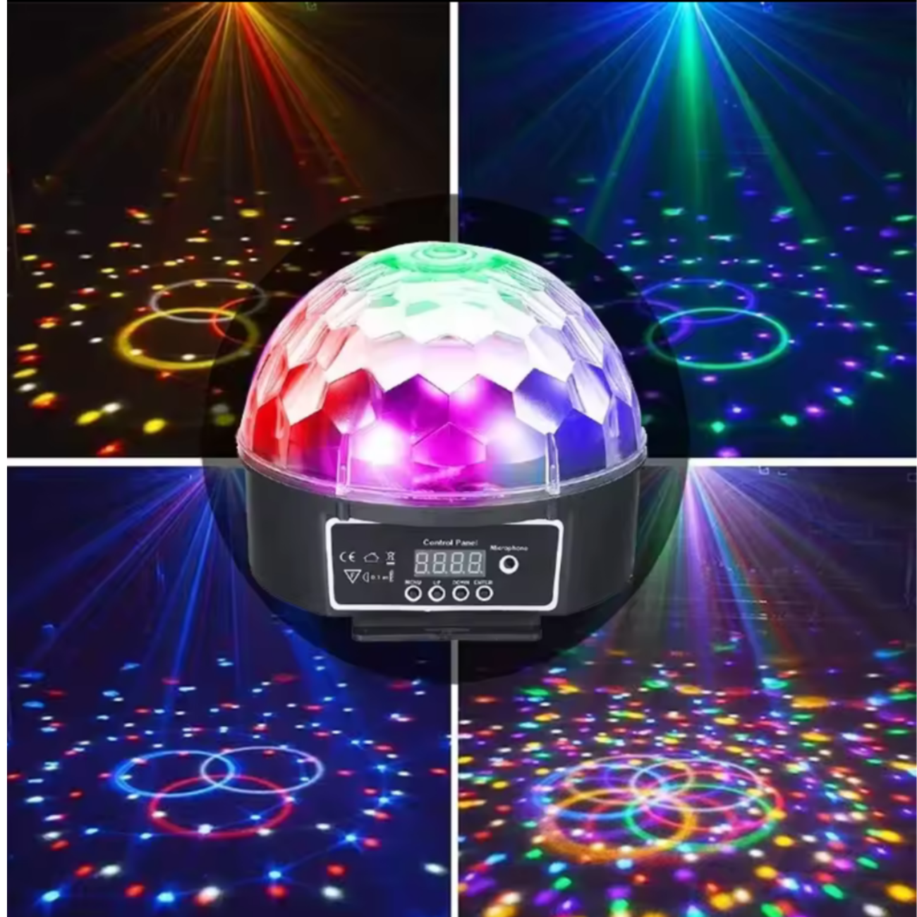Mini Bola De Cristal Mágica Espejada Luz Led Discoteca-2