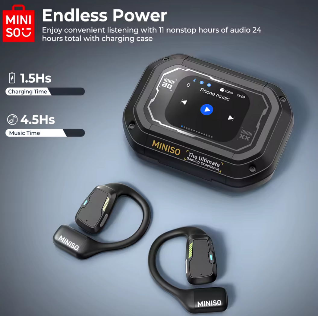 Audífono inalámbrico Miniso M98 Pantalla Táctil -1