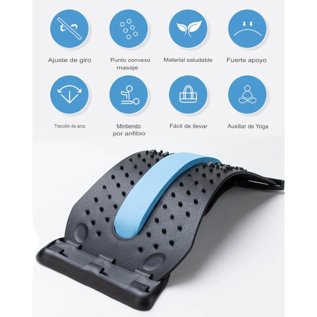 Estirador De Espalda Con Masaje Y Ajuste De Altura ergonómico-3