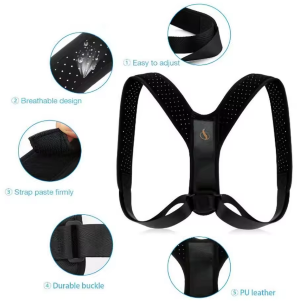 Corrector de Postura Ajustable, Unisex, Invisible -5