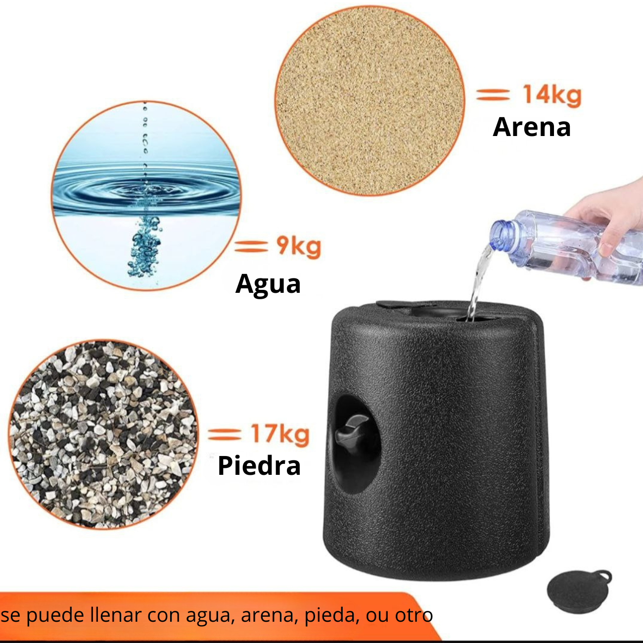  Base Para Toldo, Sombrilla y Carpa Pesas Rellenables-3