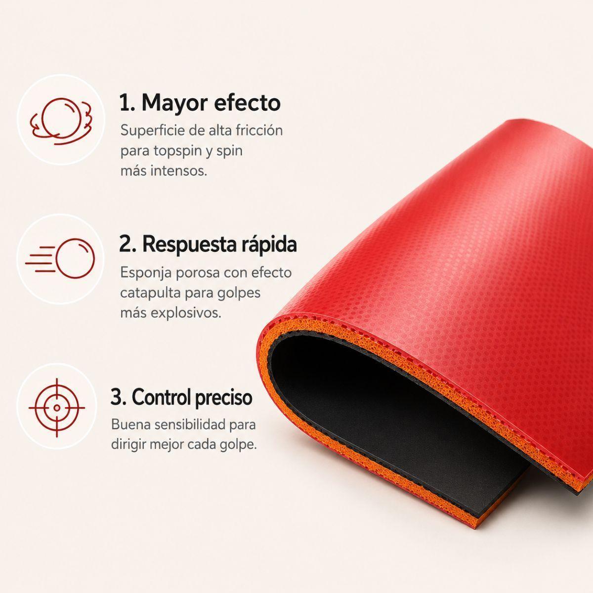 Goma de Tenis de Mesa Profesional, Resistente y de Alto Rendimiento-2