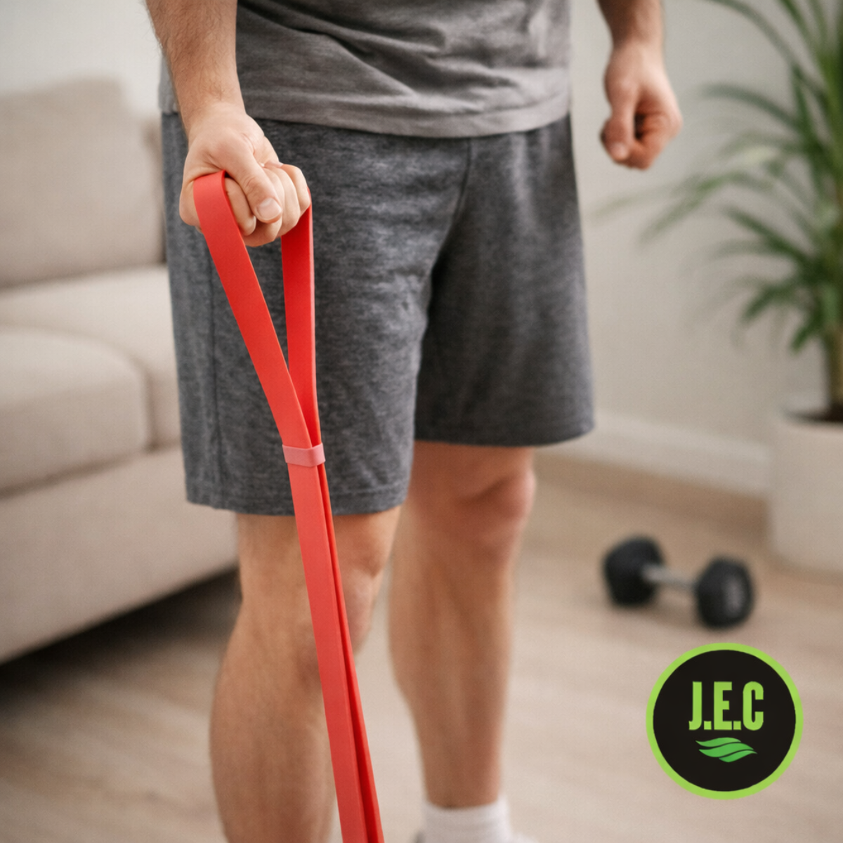 Banda Elástica de Resistencia Loop Roja 35lb Fitness-4