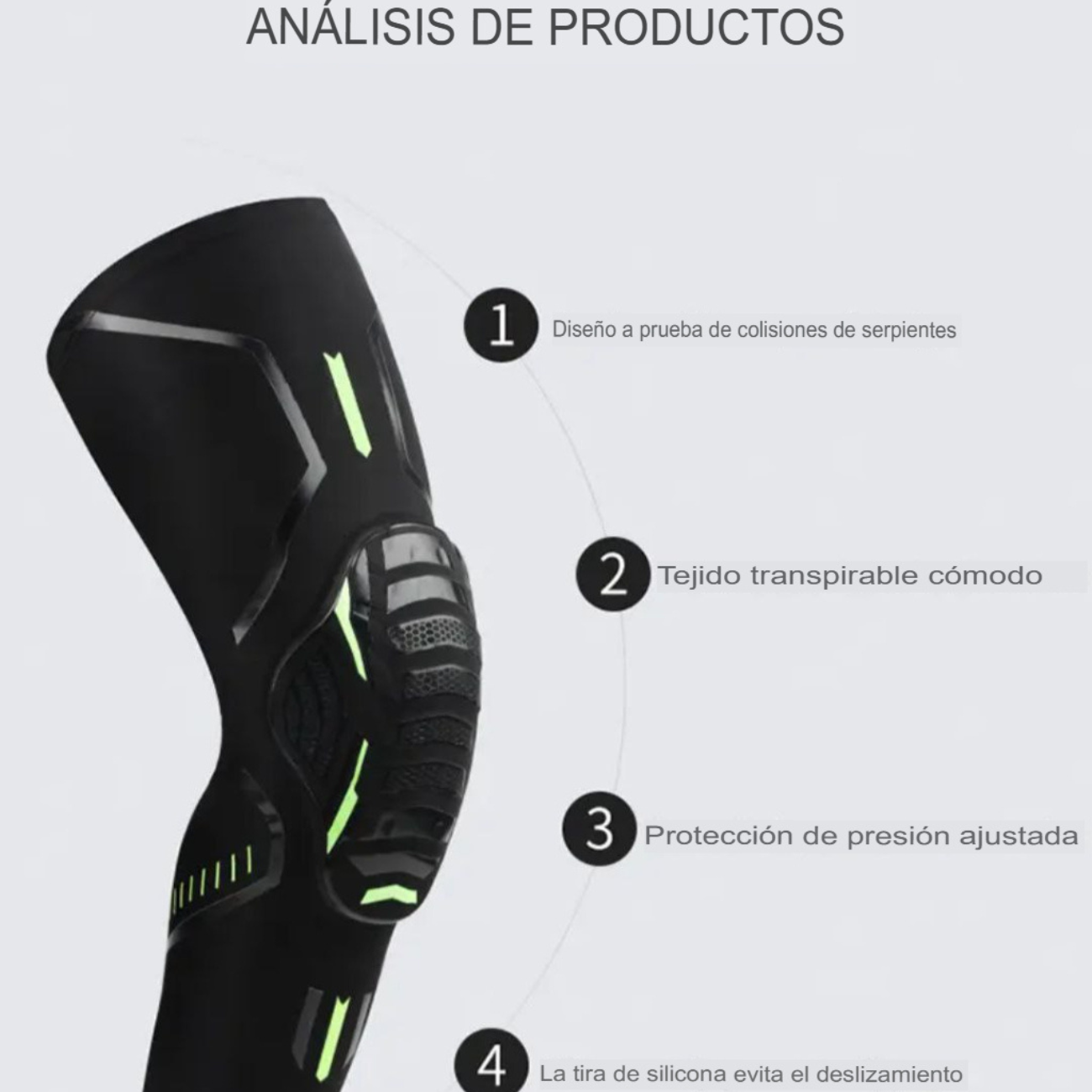 Rodillera Deportiva Antigolpes con Compresión y Zona de Impacto Reforzada-2