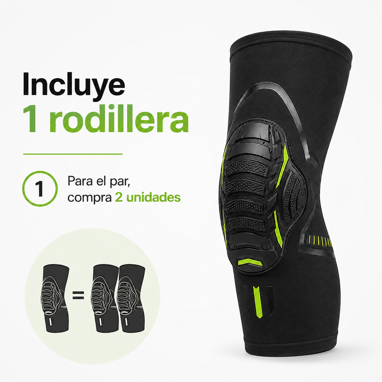 Rodillera Deportiva Antigolpes con Compresión y Zona de Impacto Reforzada-5
