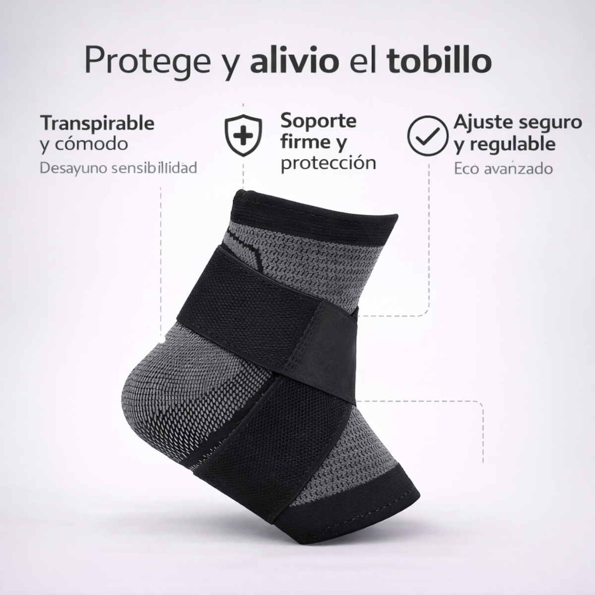 Tobillera Deportiva, Venda de Compresión Doble,  Ajustable -2