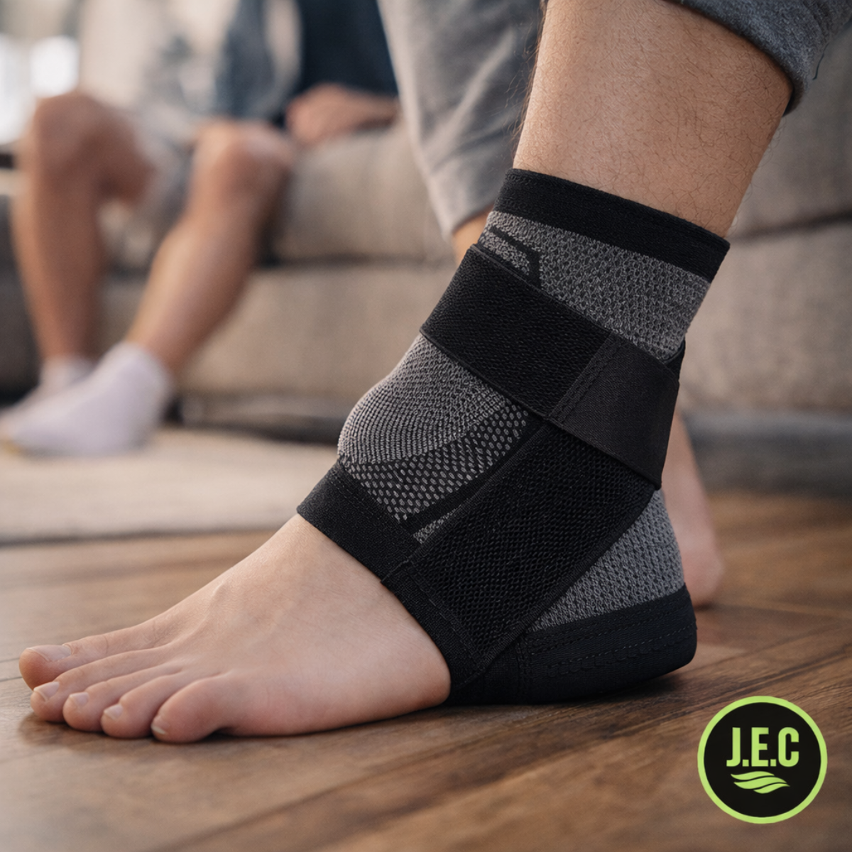 Tobillera Deportiva, Venda de Compresión Doble,  Ajustable -5