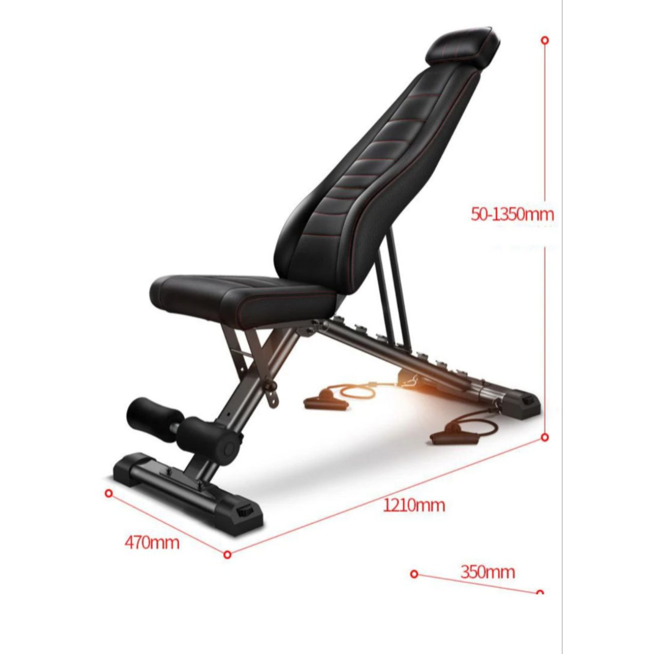 Banco De Ejercicios Premium Ajustable Plegable 300 Kg-5