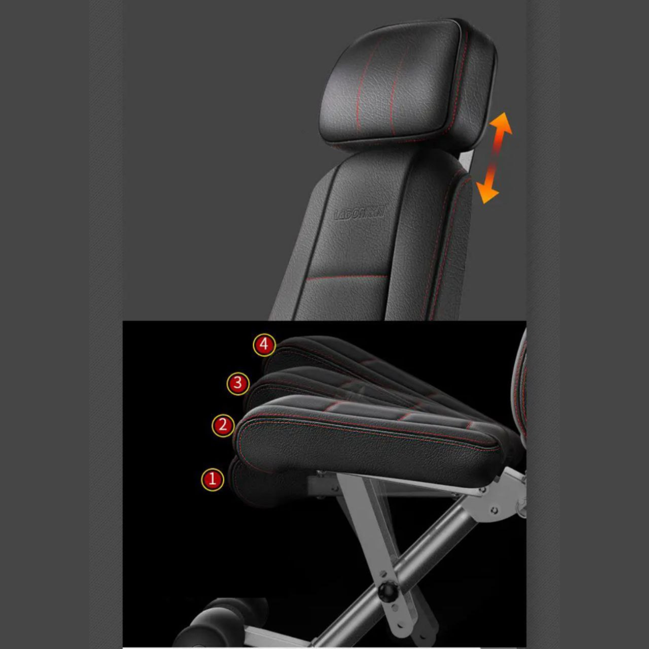 Banco De Ejercicios Premium Ajustable Plegable 300 Kg-6