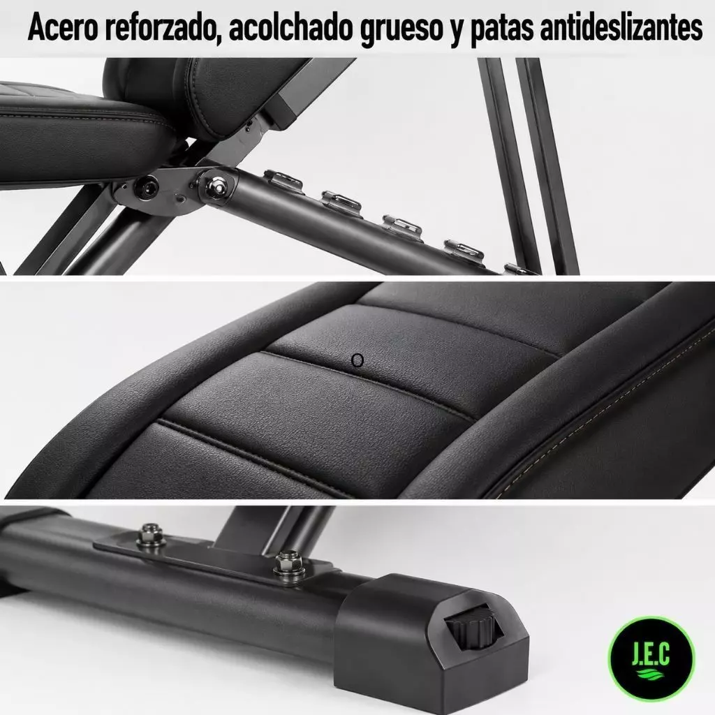 Banco de Ejercicios Ajustable de Acero Reforzado para Gimnasio en Casa-3