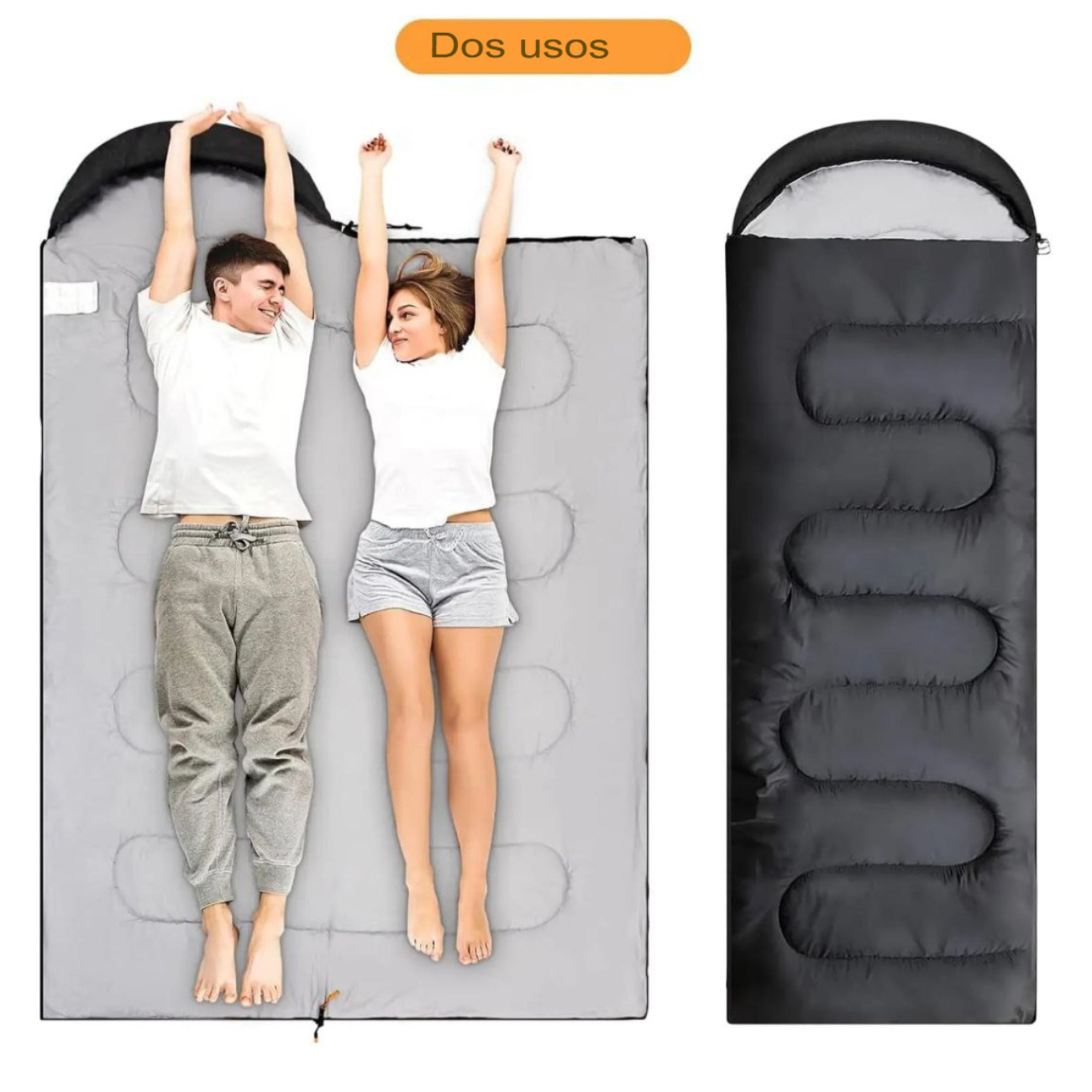 Saco De Dormir Ultraliviano, Térmico, 3 Estaciones Con Gorro-1