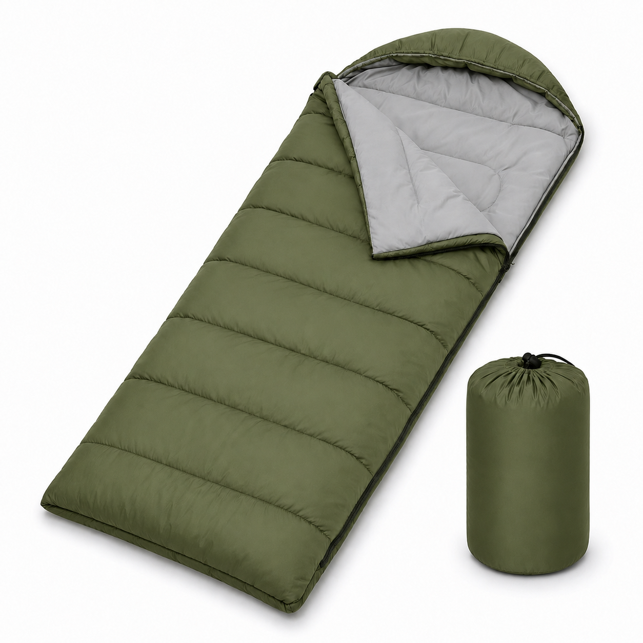Saco de Dormir Térmico Triple Capa XL para Camping y Trekking-0