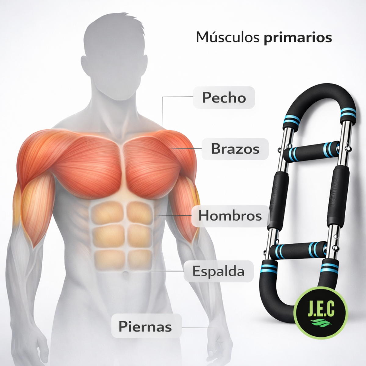 Entrenador De Brazos Ajustable 60-110lb Fitness Portátil-2