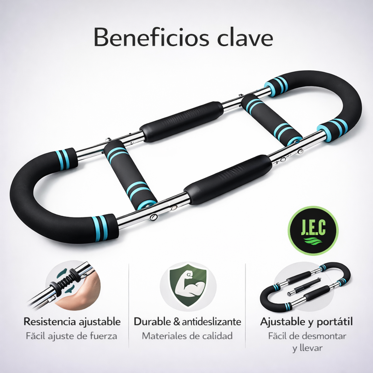 Entrenador De Brazos Ajustable 60-110lb Fitness Portátil-3