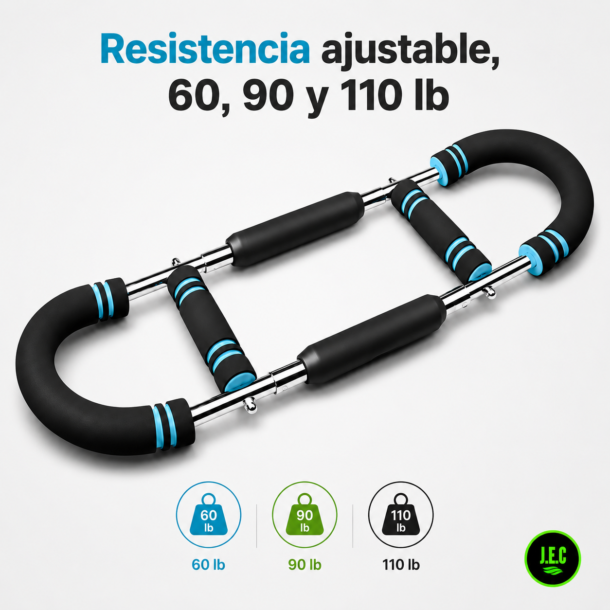 Entrenador De Brazos Ajustable 60-110lb Fitness Portátil-1