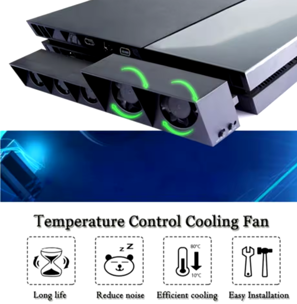 Ventilador, Refrigeración USB externo PS4 PRO Control temperatura-2