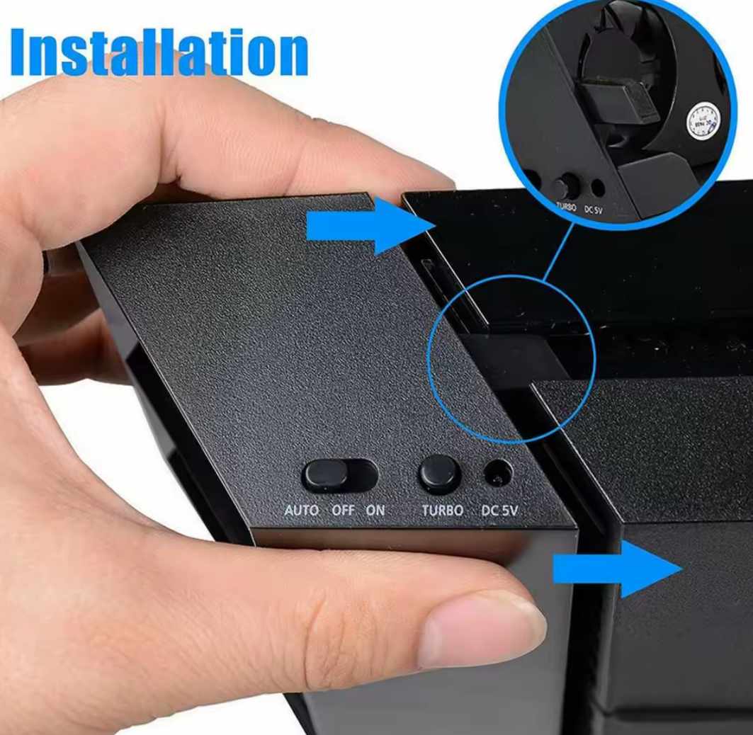 Ventilador, Refrigeración USB externo PS4 PRO Control temperatura-3