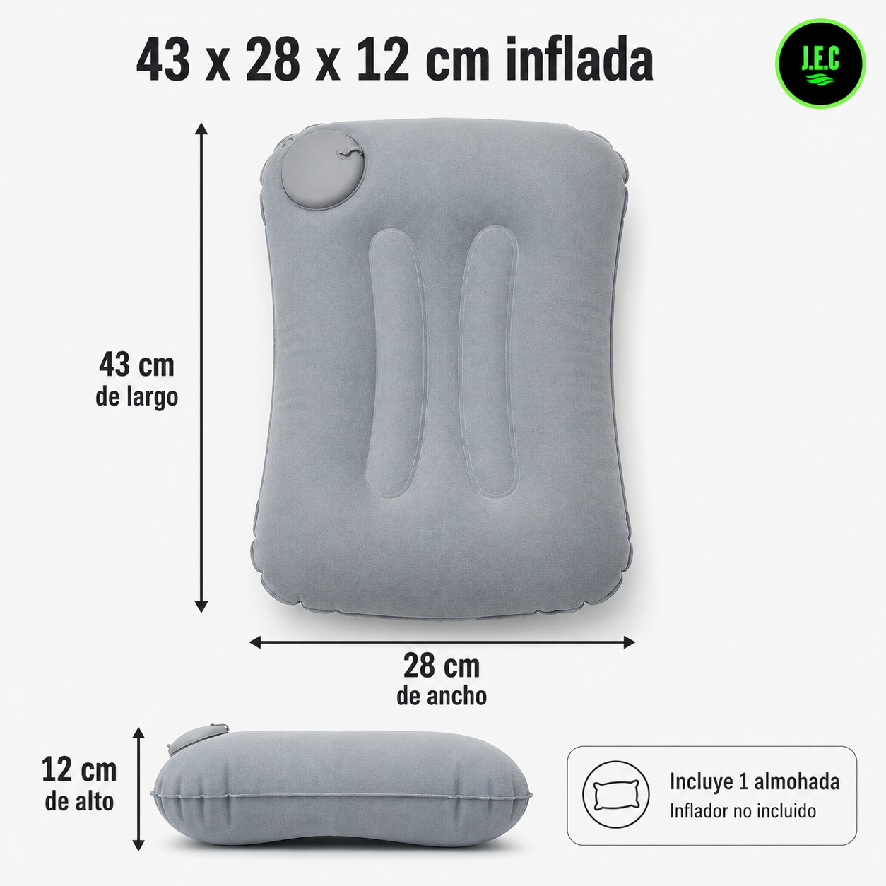 Almohada Inflable Port til para Camping y Viajes-5