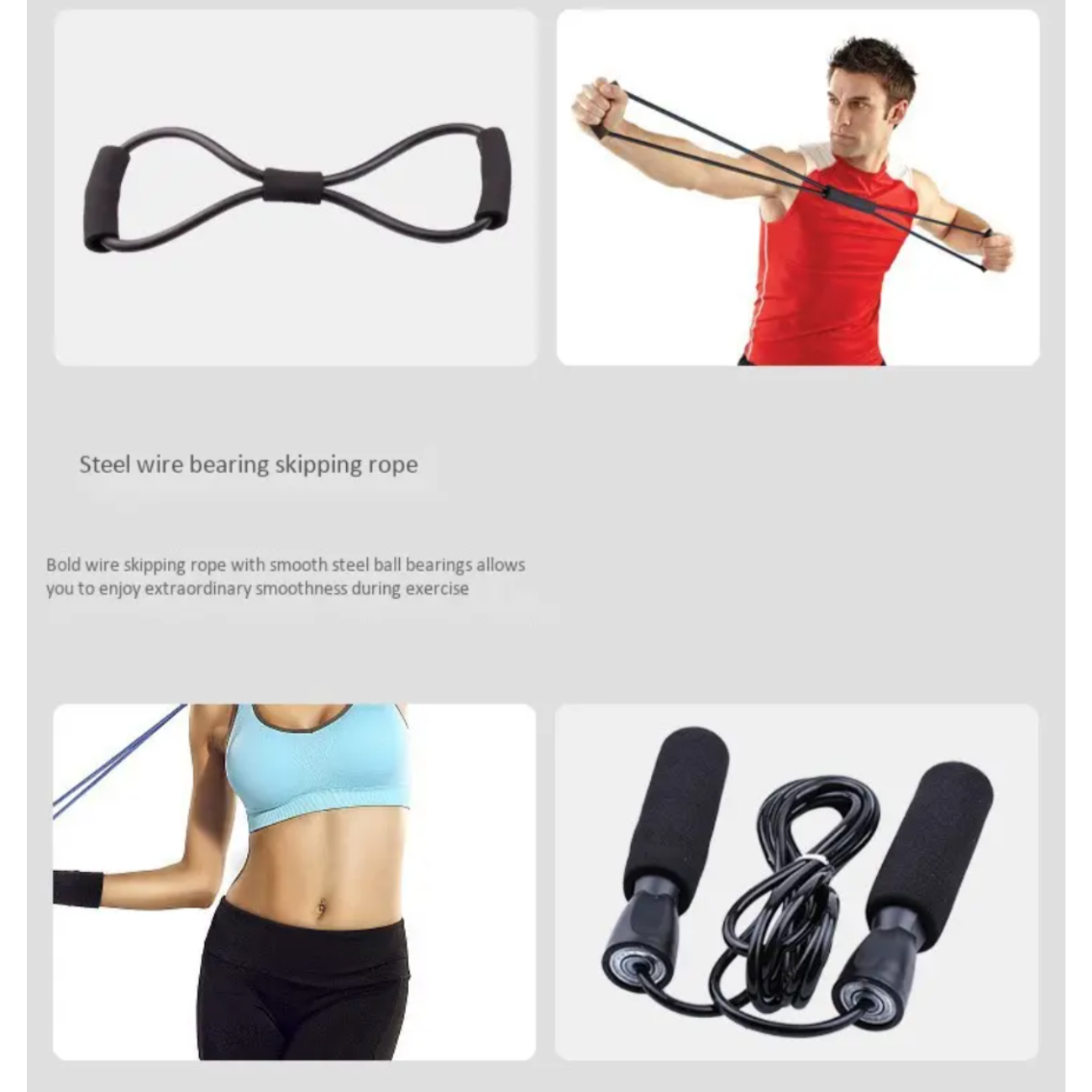 Kit de Ejercicios Completo para Fitness en Casa Multifuncional-2