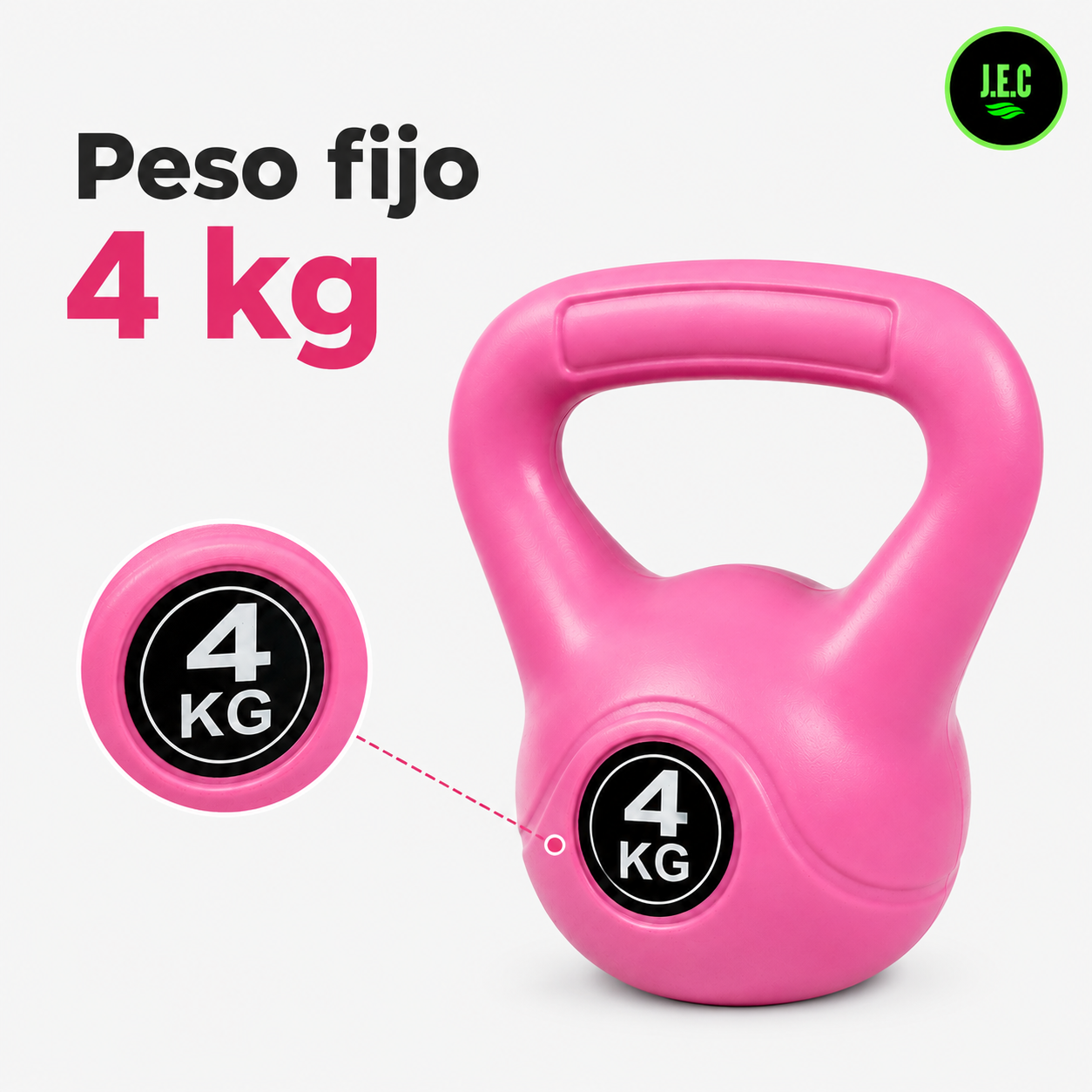 Pesa Rusa Kettlebell 4 Kg Rosada Entrenamiento Fitness-1