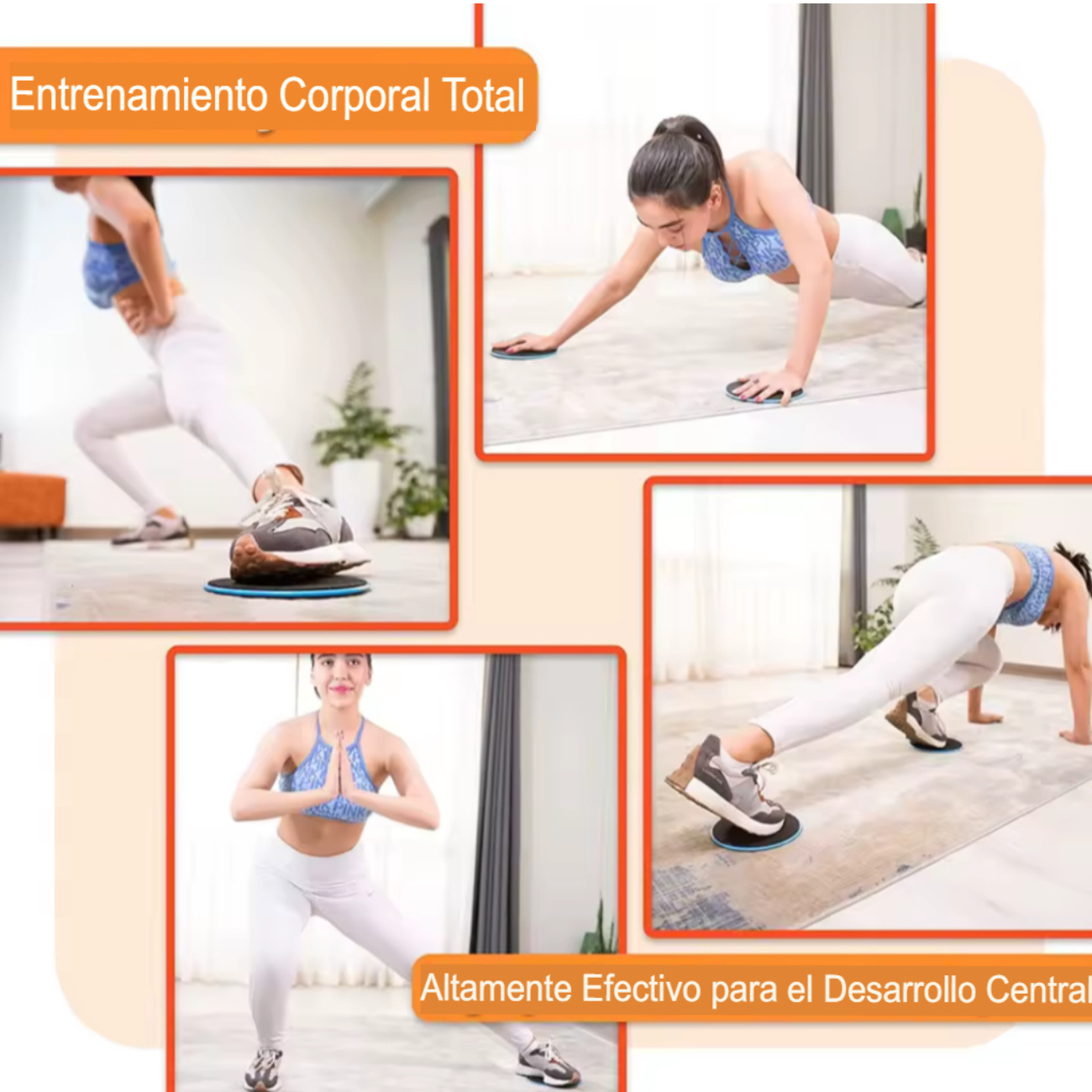 Par de Discos Deslizantes para Yoga Entrenamiento Abdominal -1