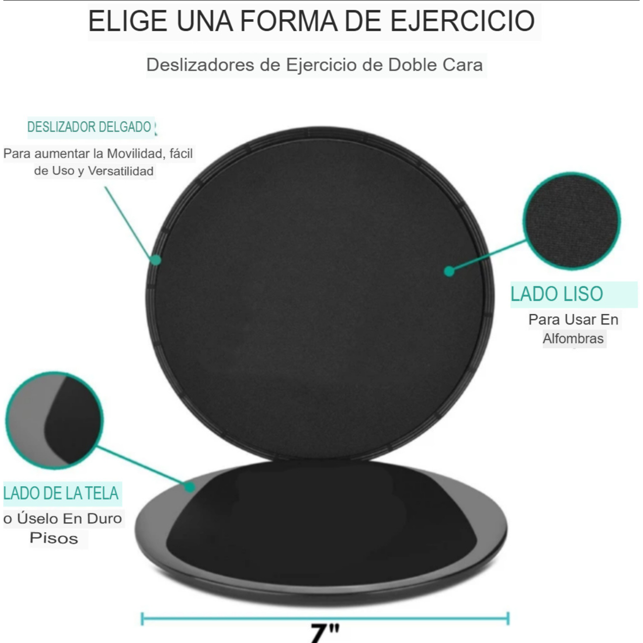 Par de Discos Deslizantes para Yoga Entrenamiento Abdominal -3