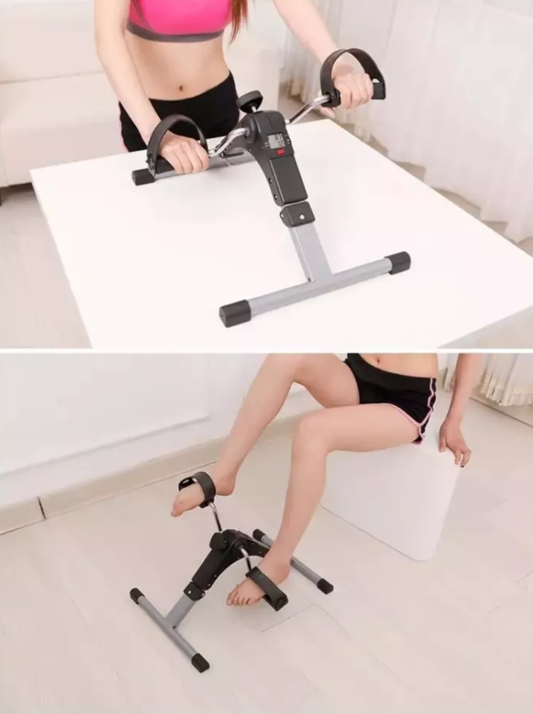 Pedalera Plegable, Bicicleta de Ejercicio o rehabilitación piernas y brazos.-7