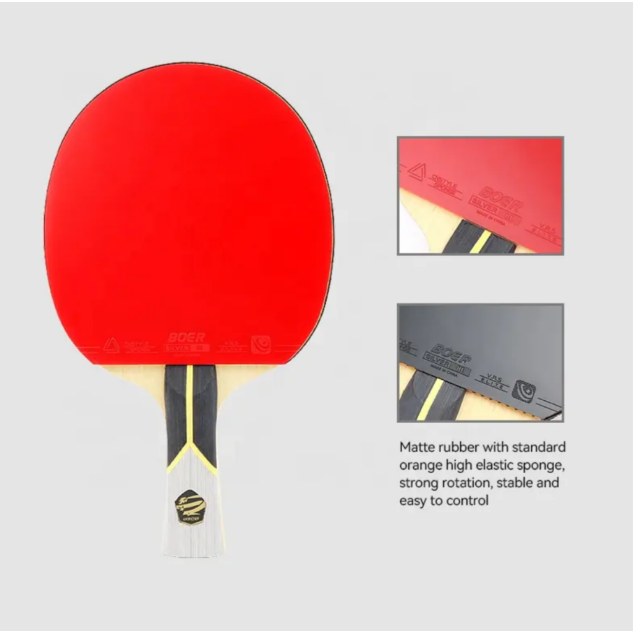Paleta Profesional de Ping  Pong 7 star estuche impermeable -4