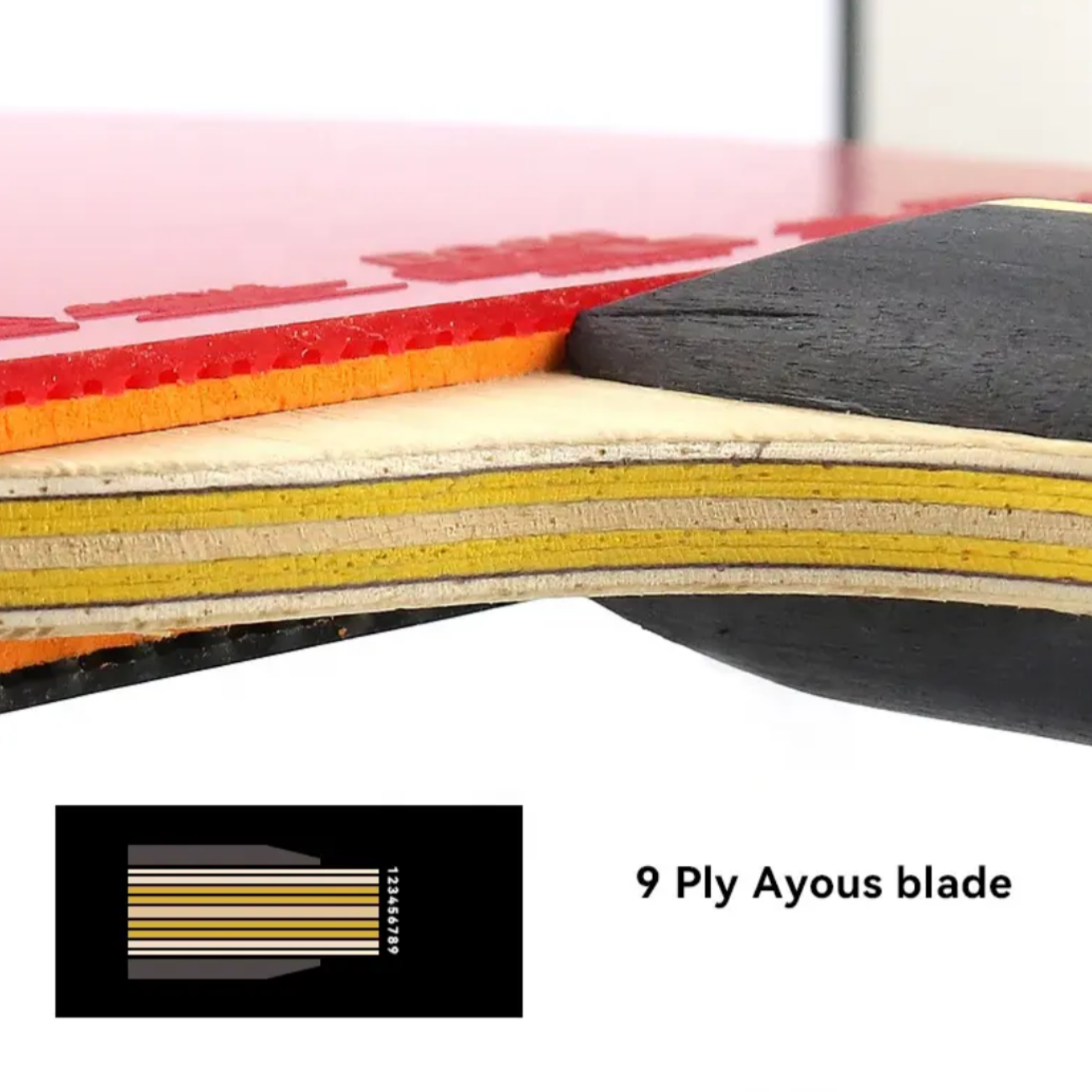 Paleta Profesional de Ping  Pong 7 star estuche impermeable -6